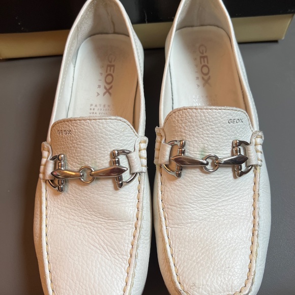 GEOX leather Loafers - white, size 7.5 - Picture 5 of 6